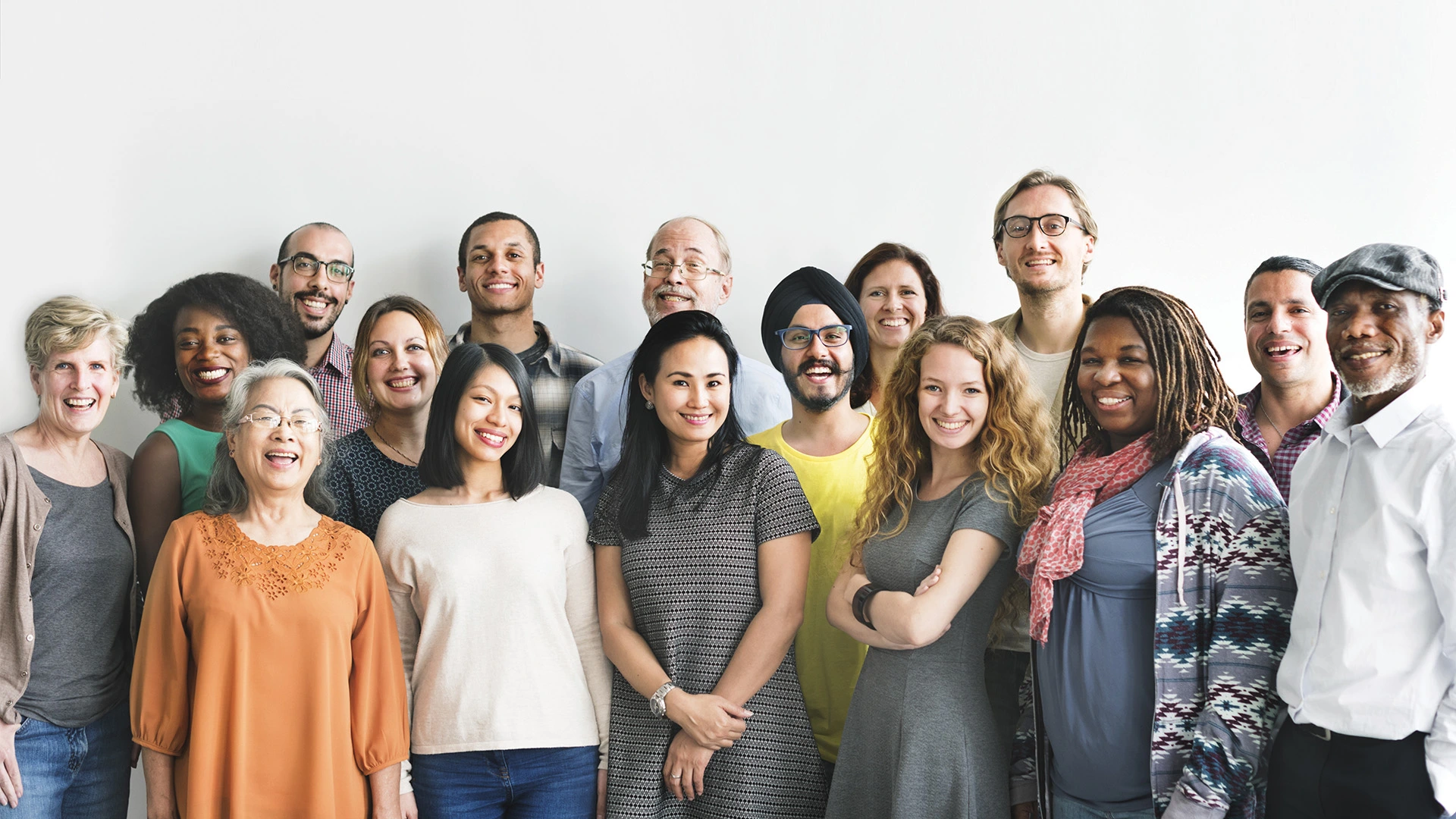 Team members standing together